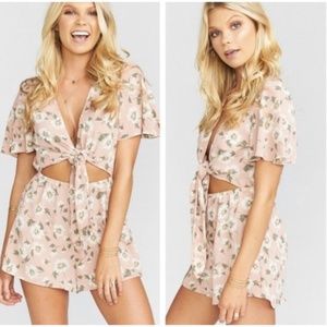 Show Me Your Mumu Gia Blush Pink Romper. M